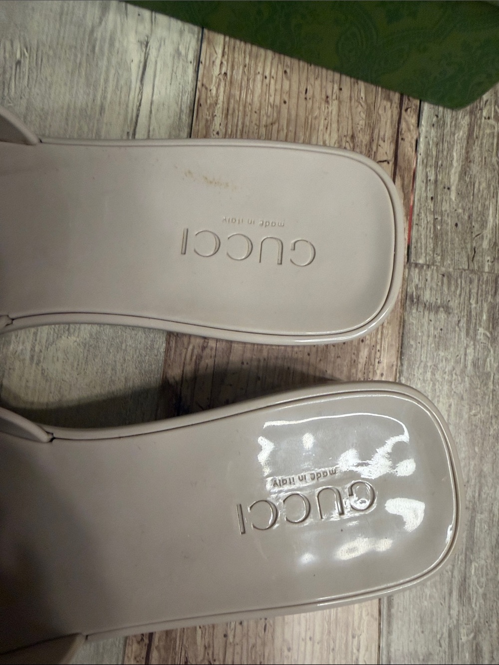 Gucci Rubber Sandal Slide Block Mules 39 - Picture 4 of 7